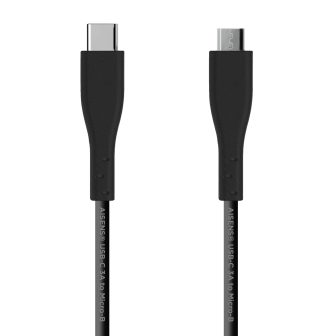 AISENS USB 2.0 3A Cable, USB C/M - Micro B/M, Black, 1.0 m