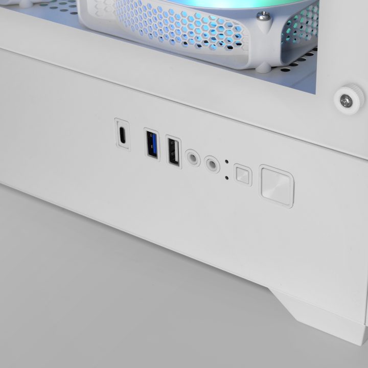 Mars Gaming MCQUANTUMW White Midi Tower PC Case