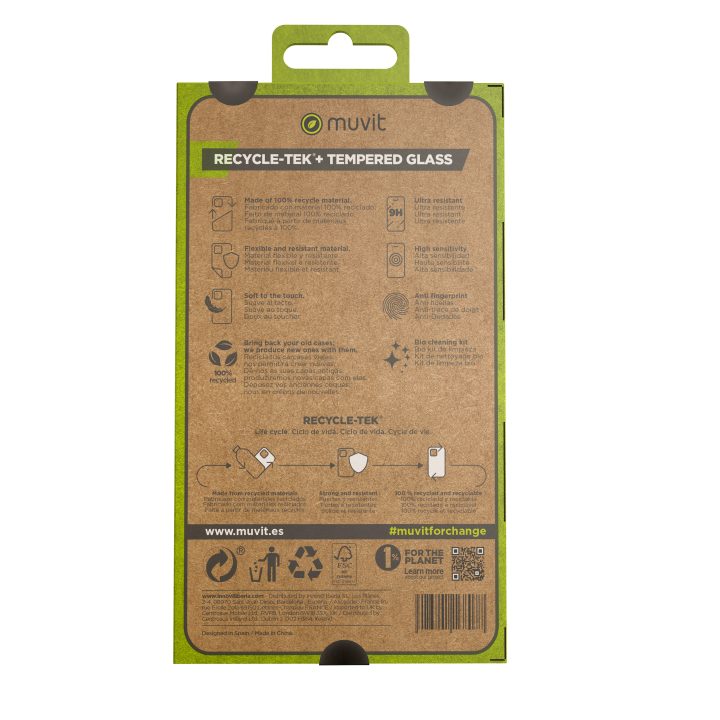Capa Muvit para Samsung Galaxy A34 + protetor de ecrã em vidro…