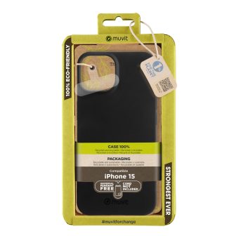 Muvit recycletek Case for Apple iPhone 15 Black (MCCRS0467)
