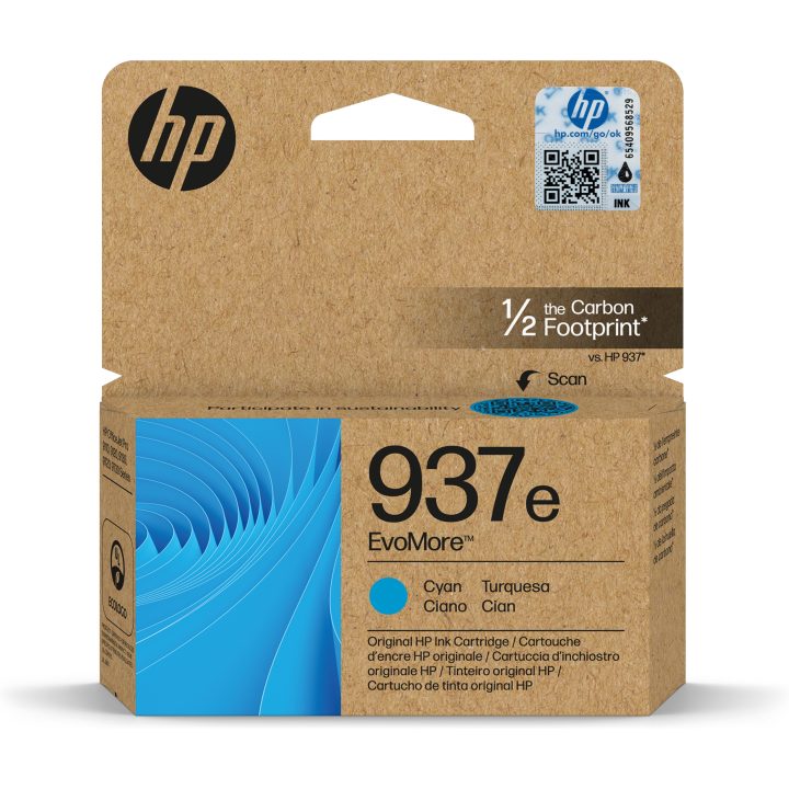 HP Original EvoMore 937e Cyan Ink Cartridge