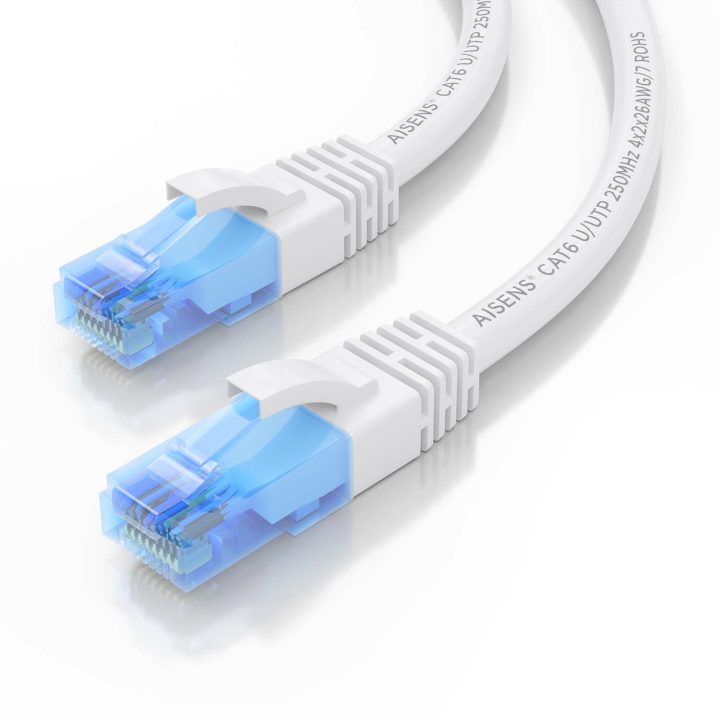 AISENS A135-0821 White Network Cable 2 m Cat6 U/UTP (UTP) Round