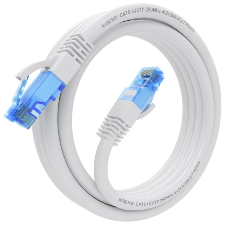 AISENS A135-0821 cabo de rede Branco 2 m Cat6 U/UTP (UTP) Alrededor
