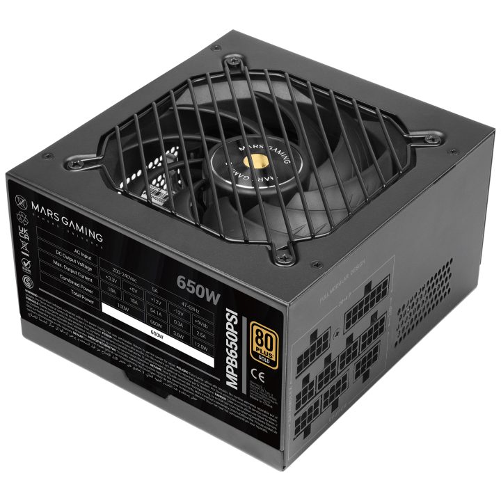 Mars Gaming MPB650PSI unidad de fuente de alimentación Negro