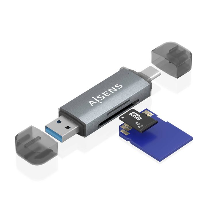 AISENS Lector de Tarjetas SD, Micro SD, MMC, RS-MMC, MMC Micro, USB-A…