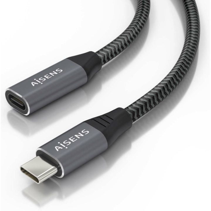 AISENS Cable USB 3.2 Gen2x2 Aluminio 20Gbps 8K@30Hz 5A 100W, Tipo…
