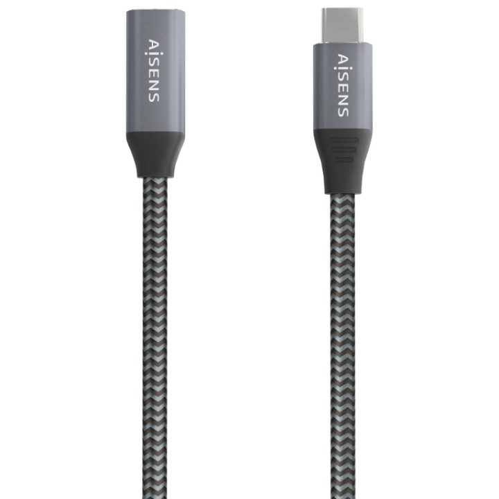 AISENS Cable USB 3.2 Gen2x2 Aluminio 20Gbps 8K@30Hz 5A 100W, Tipo…