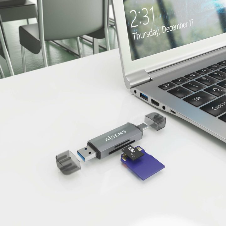 AISENS Leitor de Cartões SD, Micro SD, MMC, RS-MMC, MMC Micro, USB-A…