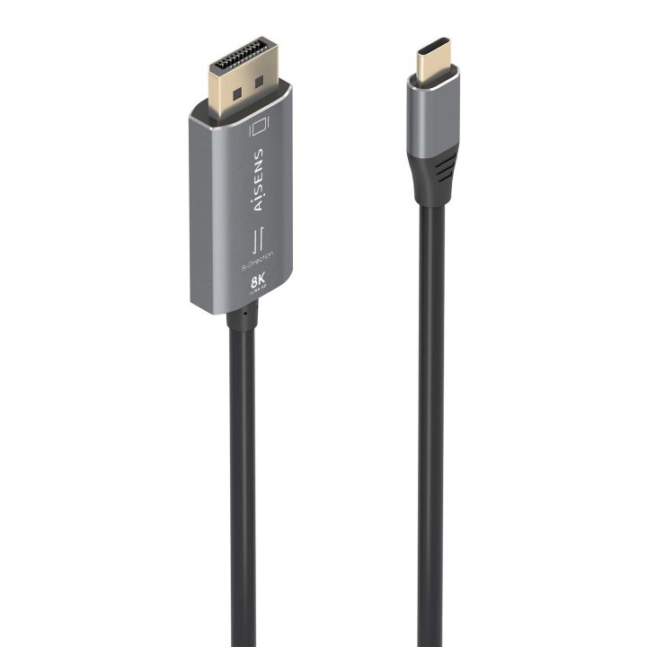 AISENS Bidirectional Aluminum USB-C to DisplayPort 8K@60Hz Converter…
