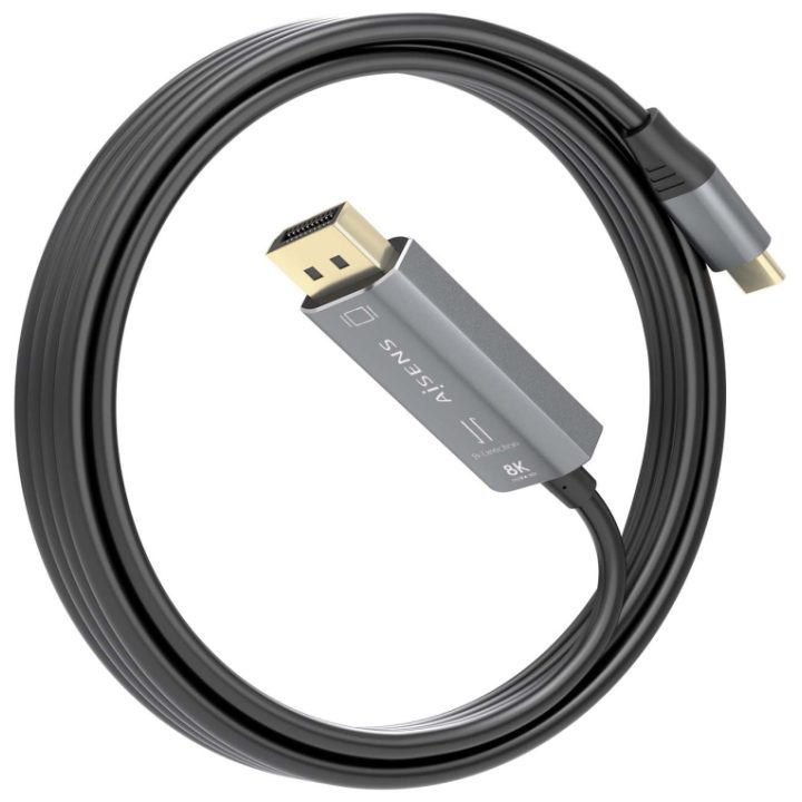 AISENS Cabo Conversor Bidirecional em Alumínio USB-C para DisplayPort…