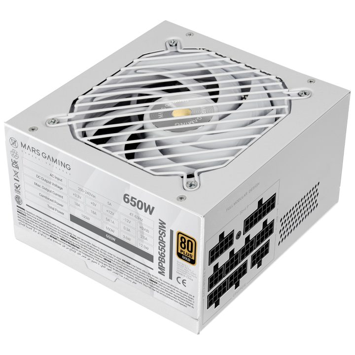 Mars Gaming MPB650PSIW unidad de fuente de alimentación Blanco
