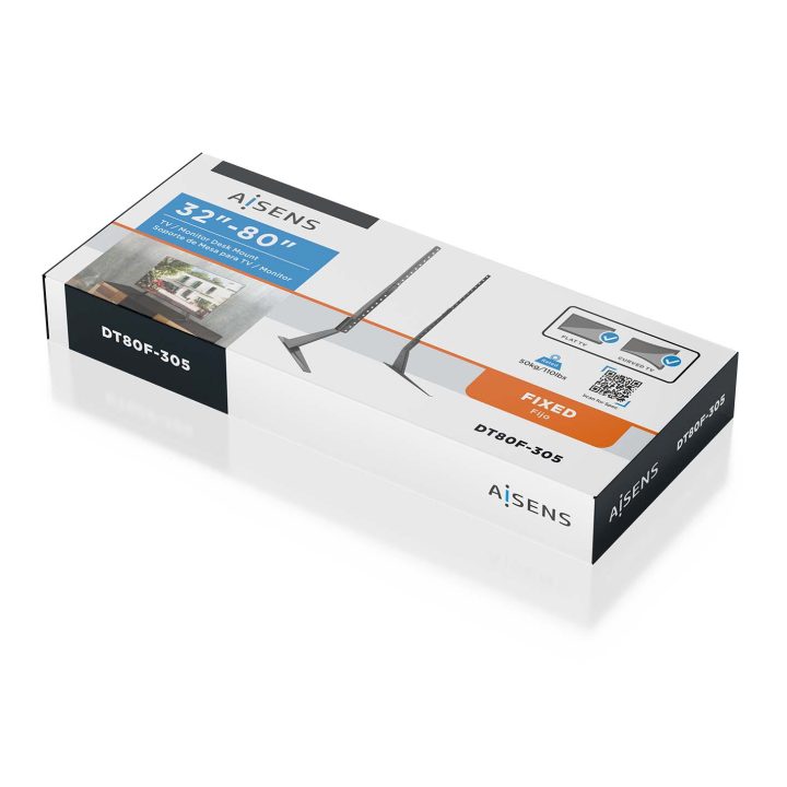 AISENS Suporte de mesa eco para monitor/TV 50kg de 32-80, Preto