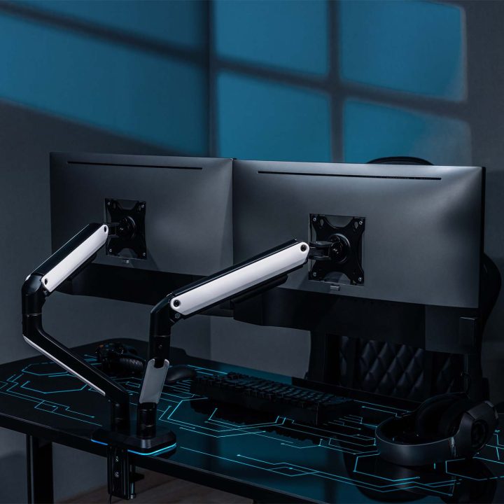 Suporte de Mesa AISENS RGB Gaming com Contrapeso, Rotativo e…
