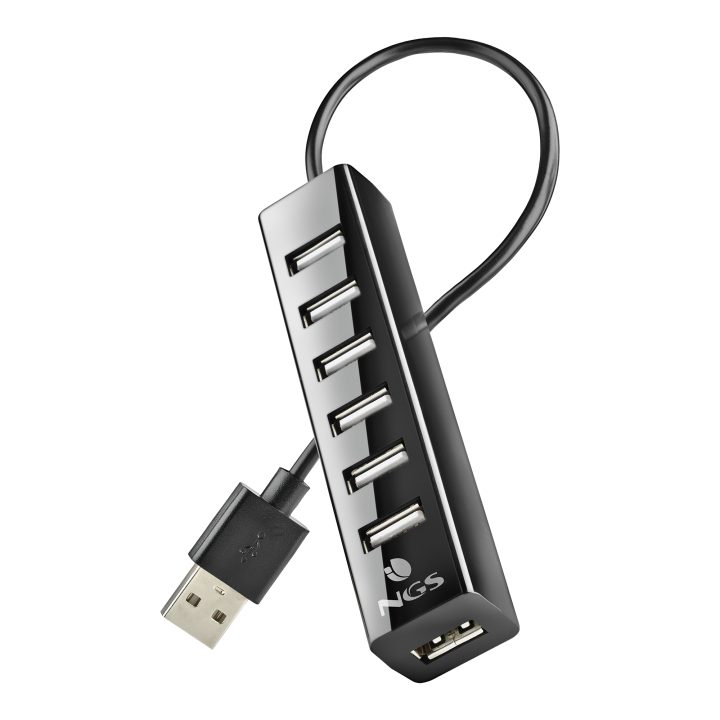NGS IHUB7 TINY USB 2.0 480 Mbit/s Preto