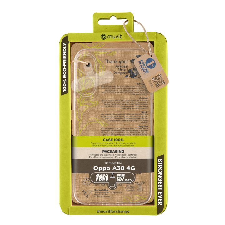 Capa Muvit recycletek para OPPO A38 4G transparente (MCCRS0499)