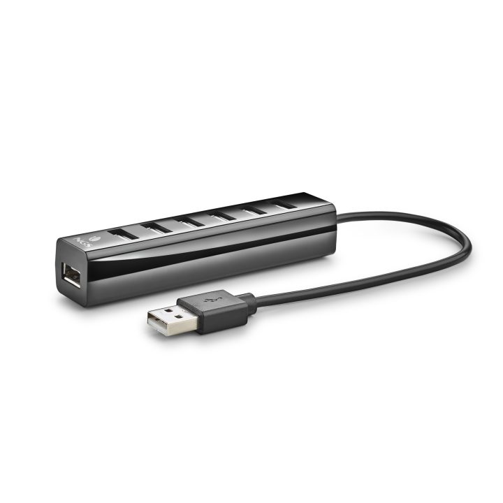 NGS IHUB7 TINY USB 2.0 480 Mbit/s Black