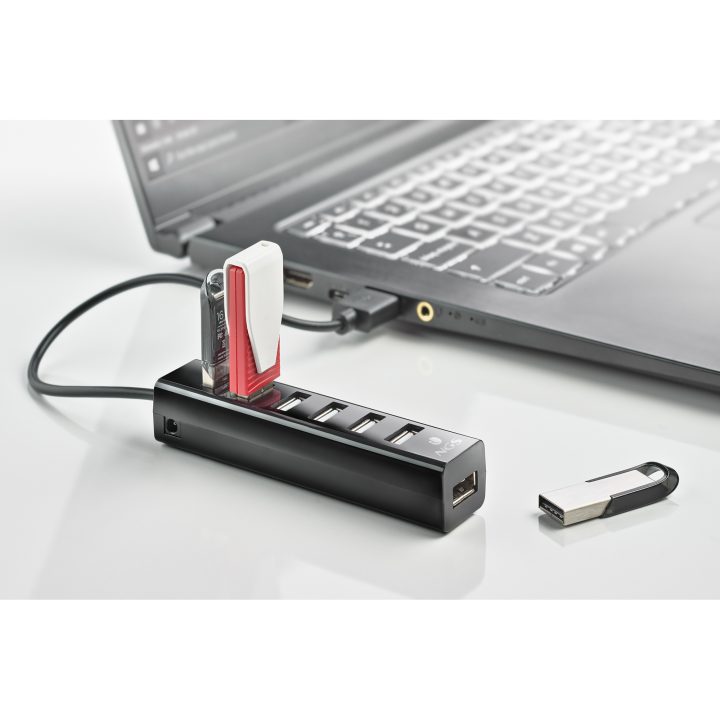 NGS IHUB7 TINY USB 2.0 480 Mbit/s Preto