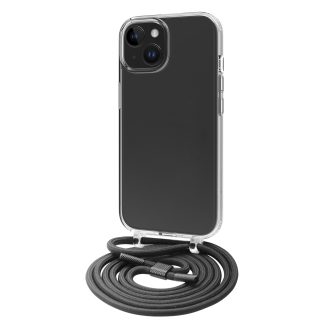 Muvit Recycletek Case for Apple iPhone 15 Plus Transparent + Black…