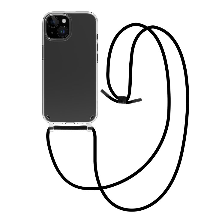 Muvit Recycletek Case for Apple iPhone 15 Plus Transparent + Black…