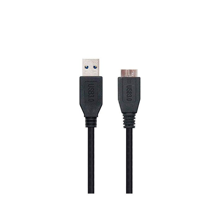 Nanocable CABLE USB 3.0, TIPO A/M-MICRO B/M, PRETO, 1,0 M