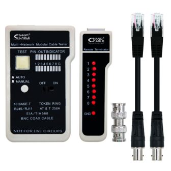 Nanocable RJ11/RJ12/RJ45, COAXIAL CABLE TESTER
