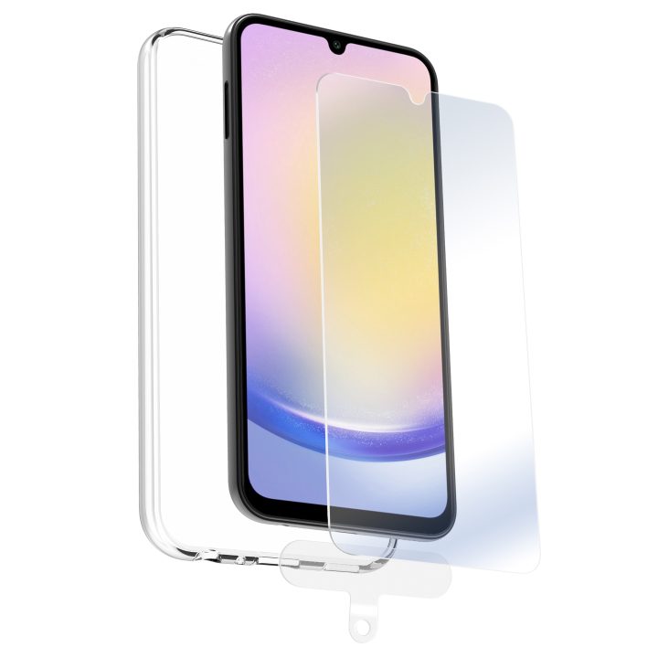 Muvit Case for Samsung Galaxy A25 5G + Flat Tempered Glass Screen…