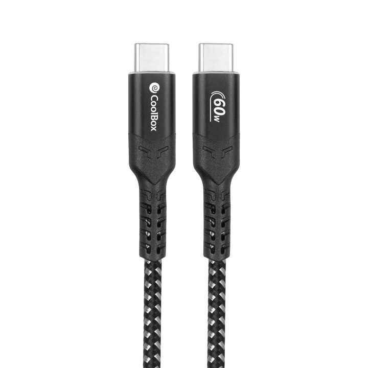 CoolBox CABLE TRENZADO USB-C/USB-C 3.2 GEN2 DATOS 10GBPS + CARGA…