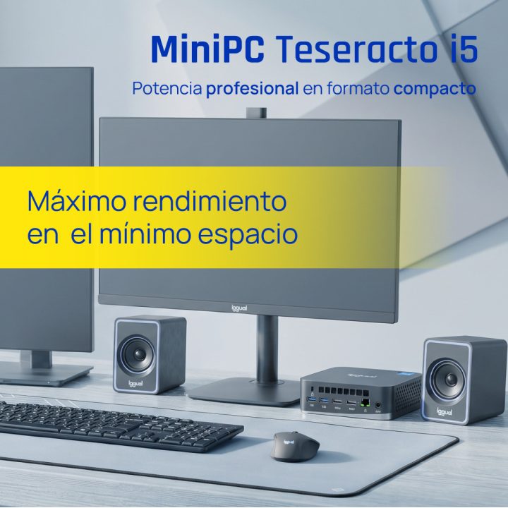 iggual Mini PC Teseracto i5 1235U 8+256GB 2xHDMI