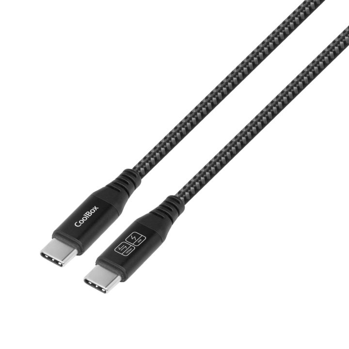 CoolBox CABLE TRANÇADO USB-C/USB-C 3.2 GEN2 DADOS 10GBPS + CARGA…