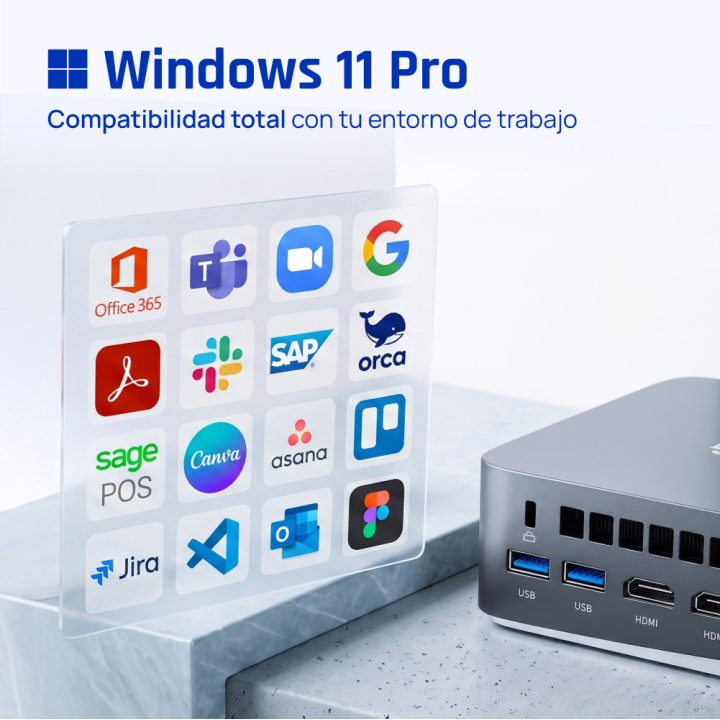 iggual Mini PC Teseracto i5 1235U 8+256GB 2xHDMI
