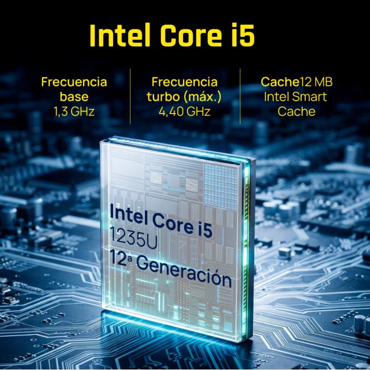 iggual Mini PC Teseracto i5 1235U 8+256GB 2xHDMI