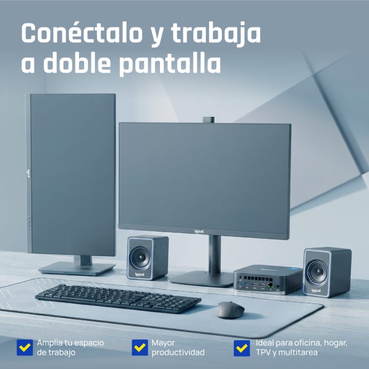 iggual Mini PC Teseracto i5 1235U 8+256GB 2xHDMI
