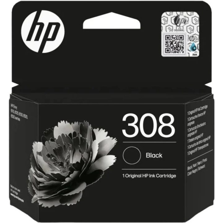 HP Cartucho de Tinta Original 308 preta