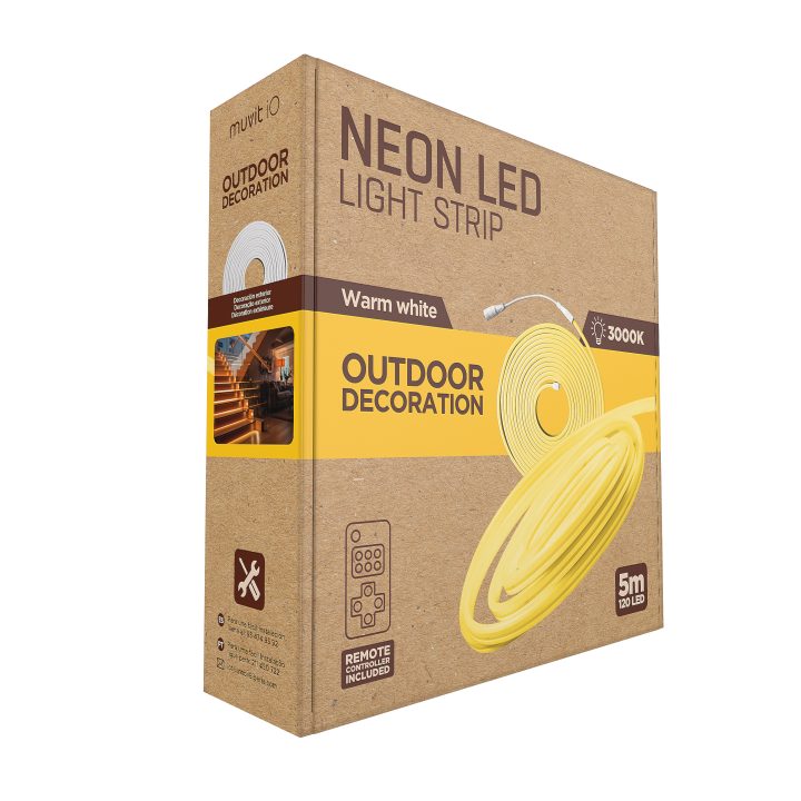 Tira LED Muvit io neon IP65 3000W 5m blanco calido (MIOLST008)