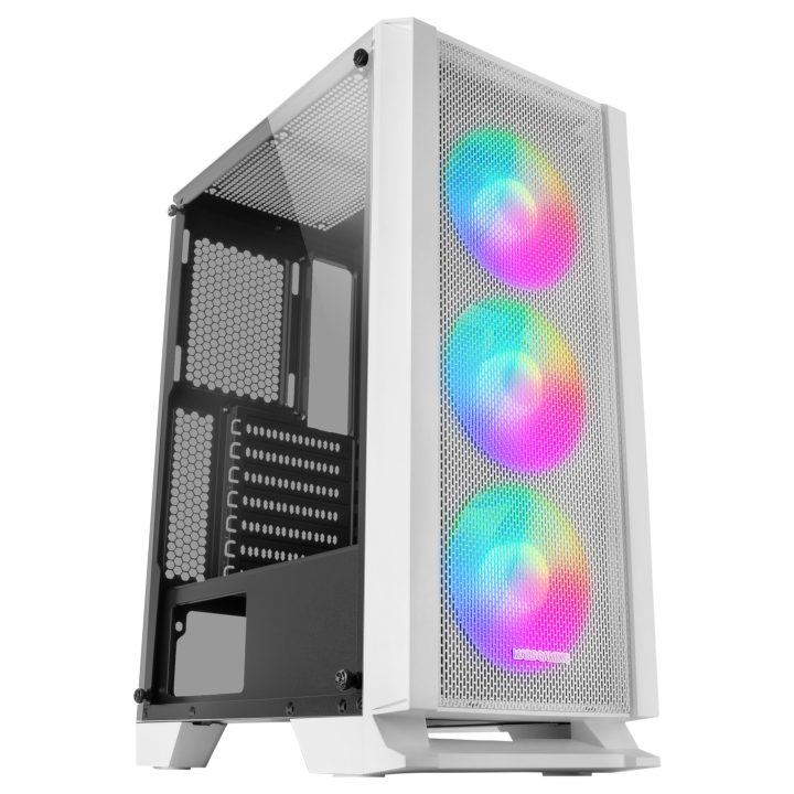 Mars Gaming MC-C, Caja PC ATX, Panel Frontal Metal-Mesh, Cristal…