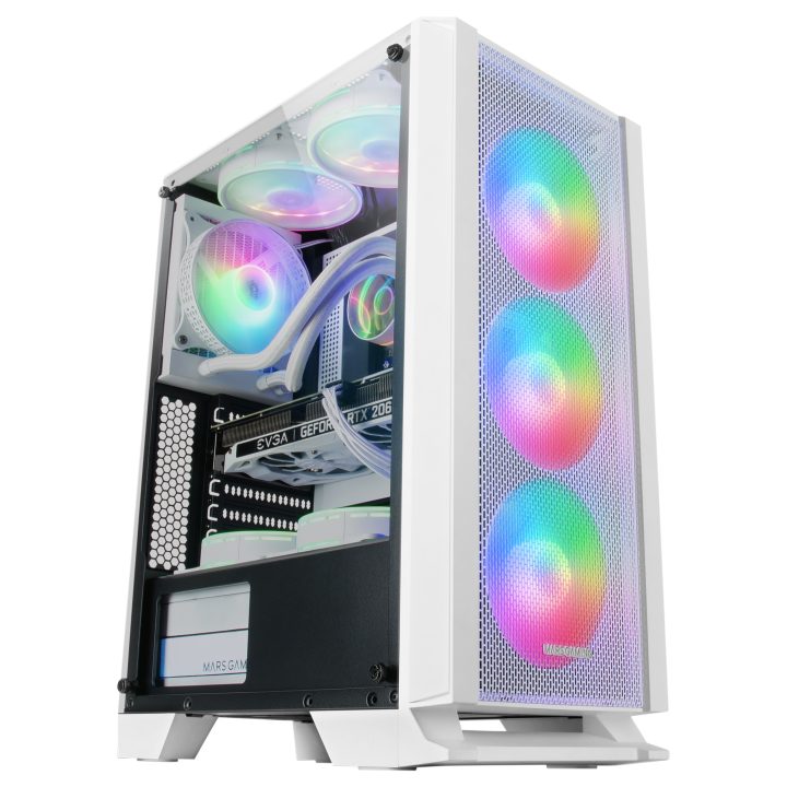 Mars Gaming MC-C, Caixa PC ATX, Painel Frontal Metal-Mesh, Vidro…