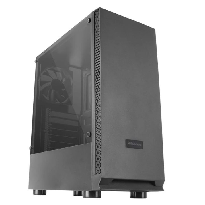 Mars Gaming MCN2, ATX Gaming PC Case, Full Side Window, Front Mesh…