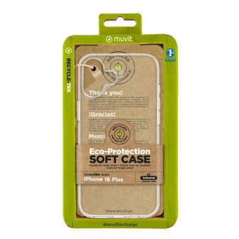Funda Muvit recycletek para Apple iPhone 16 plus transparente…