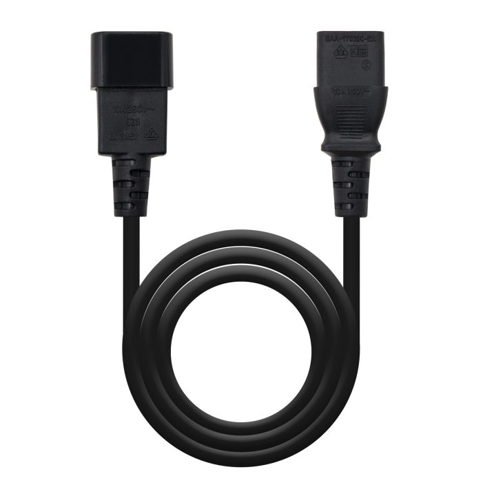 Nanocable CPU Power Cable, C13/H-C14/M, Black, 3.0m