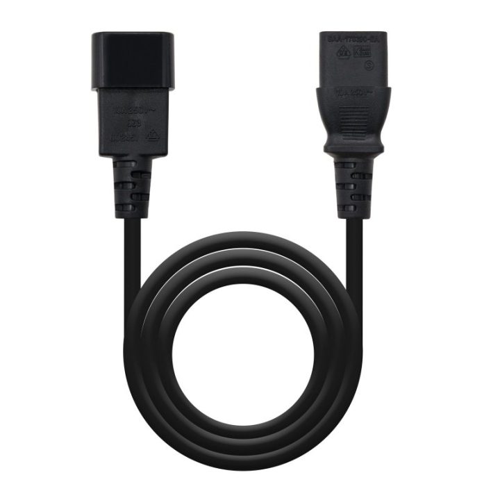 Nanocable CPU Power Cable, C13/H-C14/M, Black, 3.0m