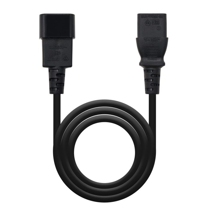 Nanocable CPU Power Cable, C13/H-C14/M, Black, 3.0m