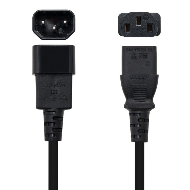 Nanocable CPU Power Cable, C13/H-C14/M, Black, 3.0m