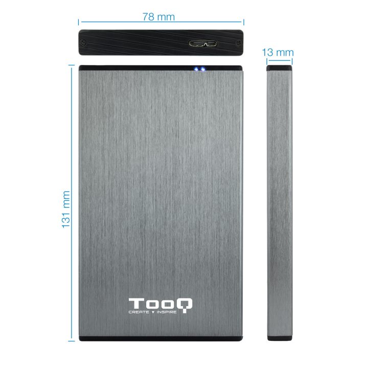 TooQ TQE-2527G caixa para disco rígido externo Caixa de disco rígido…