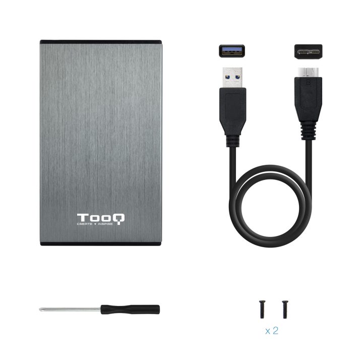 TooQ TQE-2527G External Hard Drive Enclosure Hard Drive Enclosure…