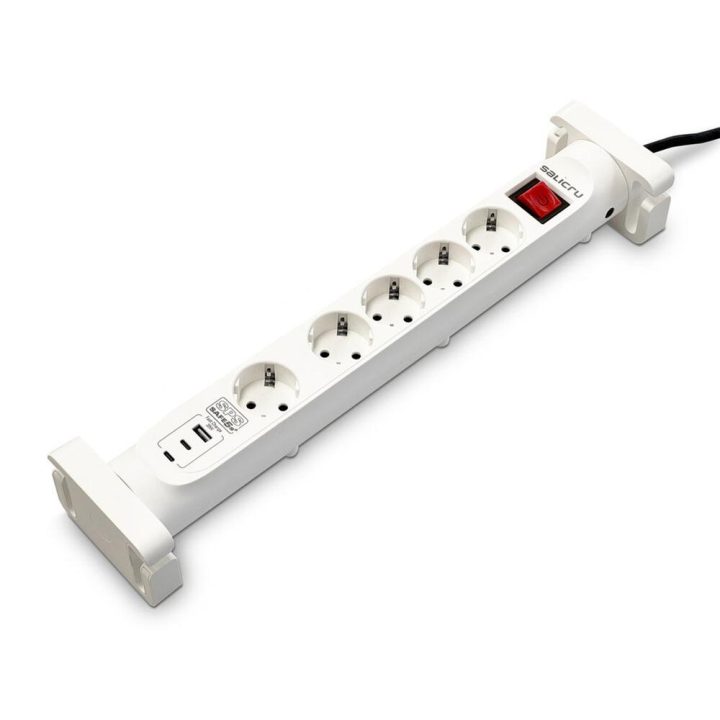 Regleta Salicru SPS SAFE 5S+ Branca 5 saídas AC 230 V 1,4 m