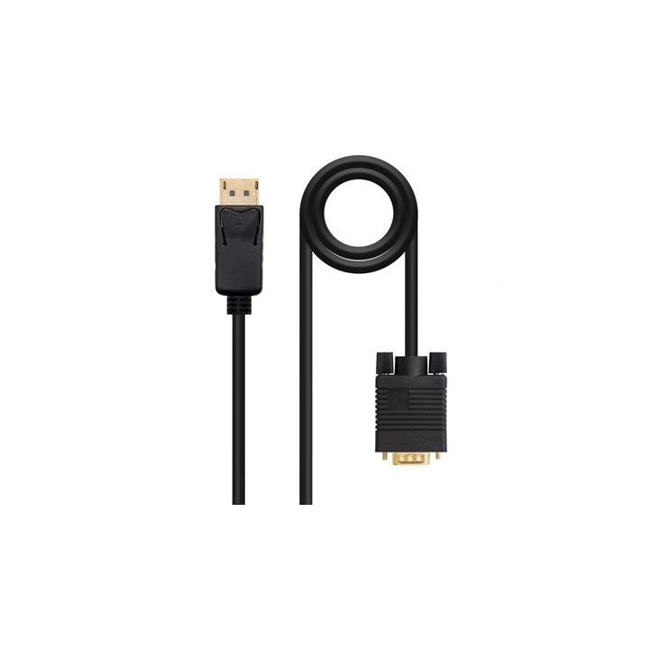 Nanocable DisplayPort to VGA Converter Cable, DP/M - VGA/M, Black, 1 m