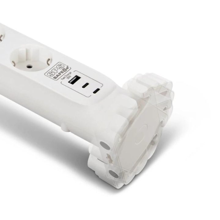 Salicru SPS SAFE 5S+ Blanco 5 salidas AC 230 V 1,4 m