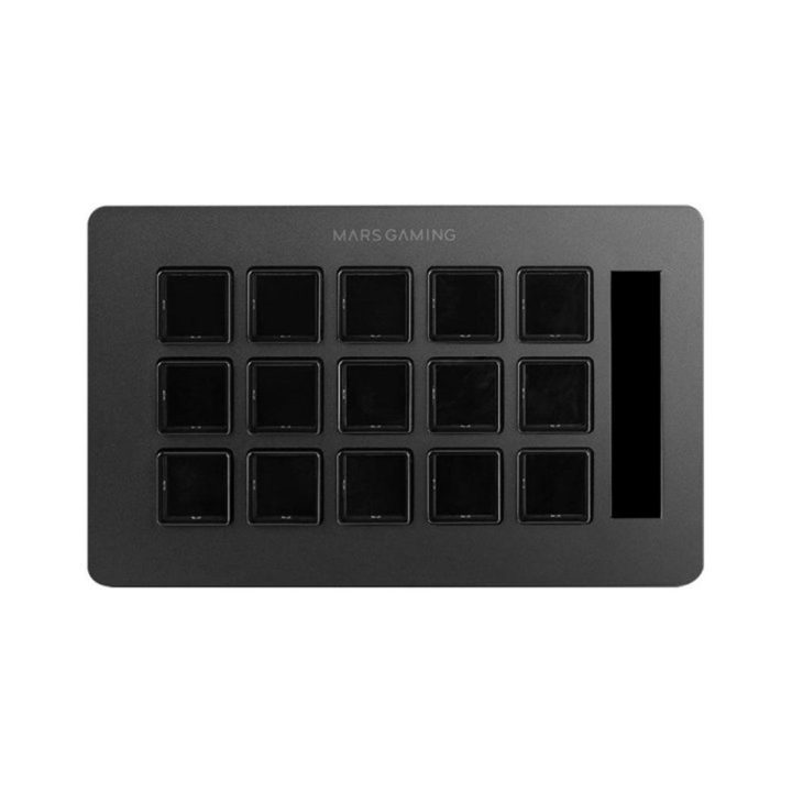 Mars Gaming MSD-ONE, Control Deck Slim, 15 Teclas LCD…