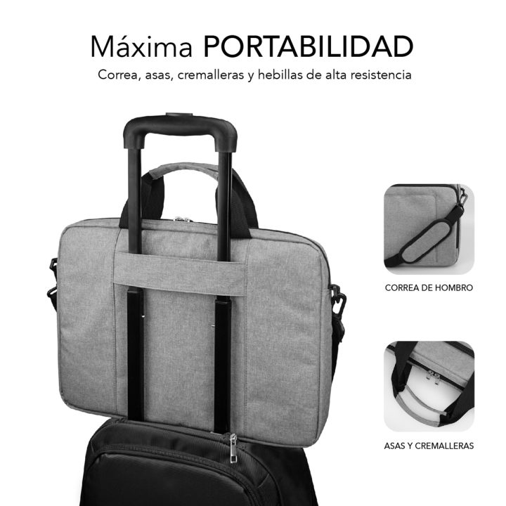 Maleta para portátil Subblim air padding 15,6 polegadas cinzenta…