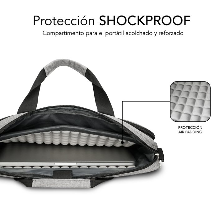 Maleta para portátil Subblim air padding 15,6 polegadas cinzenta…